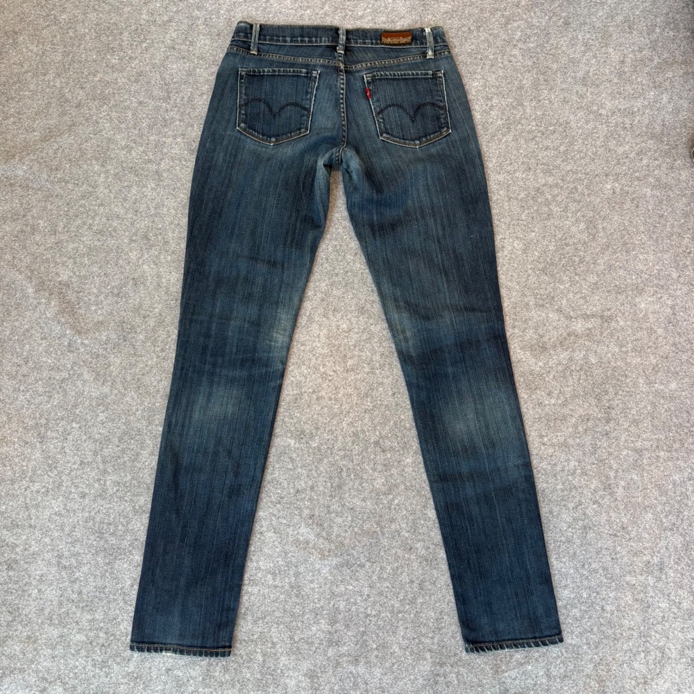 Levis Capital E Skimmer Low Skinny Jeans Womens 28 Medium‎ Wash Made in USA
